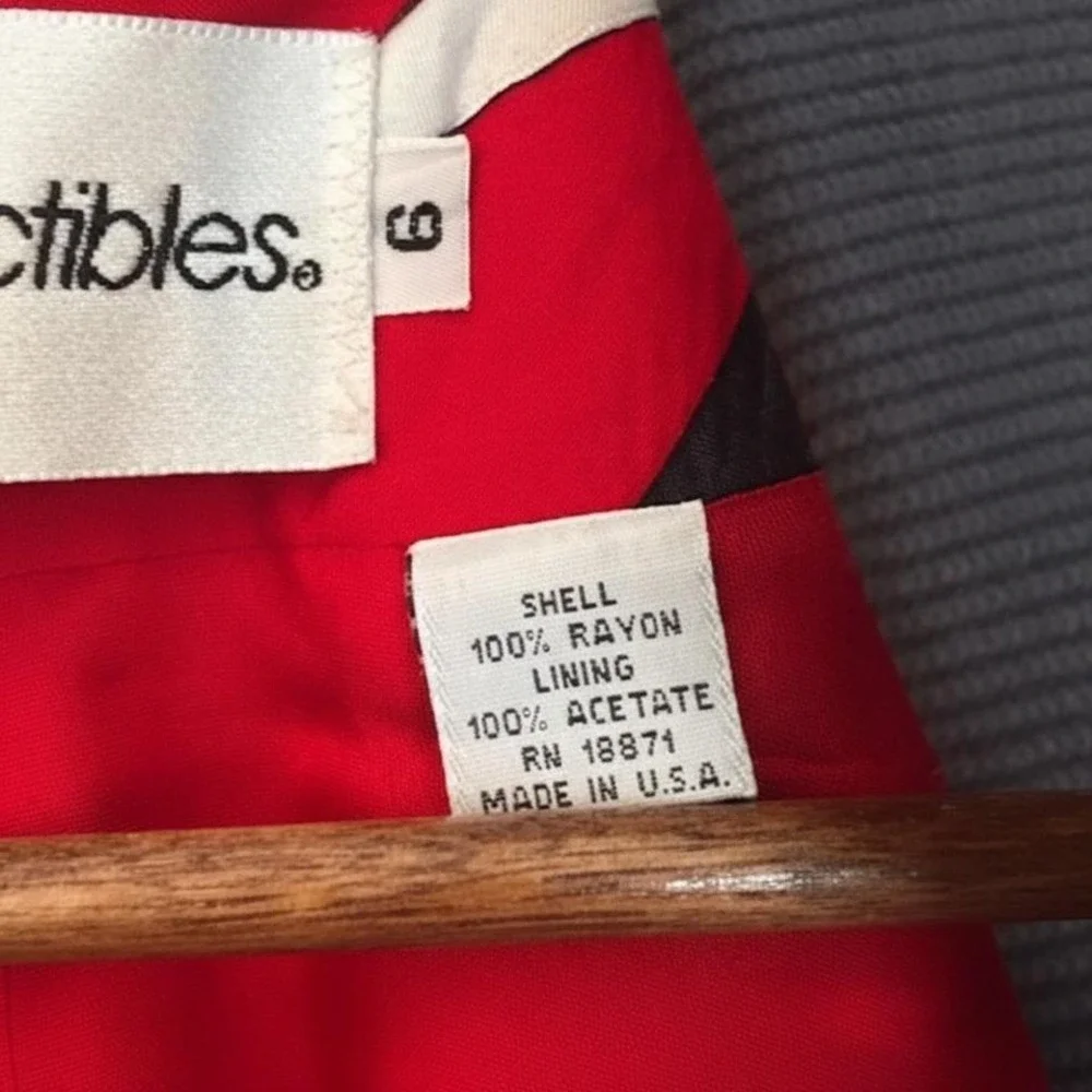Vintage Bomber JH Collectibles Jacket Red Equestrian Chain Print Size 6 USA